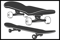 How to Draw a Skateboard