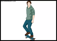 How to Draw a Skateboarder