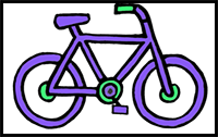 How to Draw Cycle for Kids