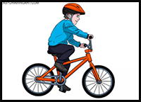 How to Draw a Kid on a Bike