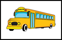 How to Draw a School Bus Step by Step