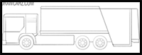 How to Draw a Garbage Truck
