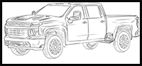 How to Draw a Chevrolet Silverado
