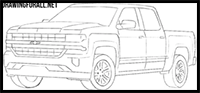 How to Draw a Chevy Silverado