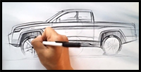 How to Draw a Pickup Truck