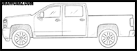 How to draw a Chevy Truck