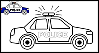 How to Draw Police Car