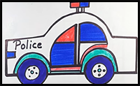 How to Draw a Police Car