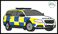 How to Draw a Police Car Step by Step