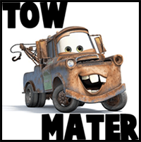 How to Draw Tow Mater from Disney Cars Movie