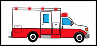 How to Draw an Ambulance Car