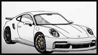 how to draw a porsche 911