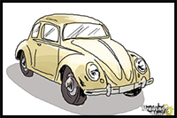 How to Draw a Volkswagen Beetle