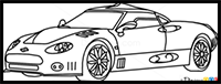 How to Draw Spyker C8, Supercars