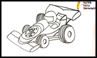 How to Draw a Race Car Step by Step
