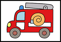 How to Draw a Fire Truck for Kids