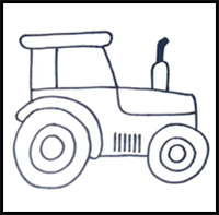 How to Draw a Tractor Step by Step