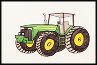 How to Draw a Tractor