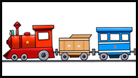 How to Draw a Train Step by Step for Kids