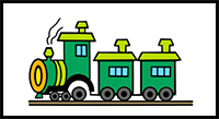 How to Draw a Train Easy