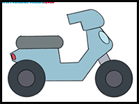 How to Draw a Moped