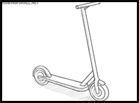 How to Draw a Scooter