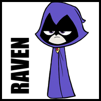 How to Draw Raven from Teen Titans Go